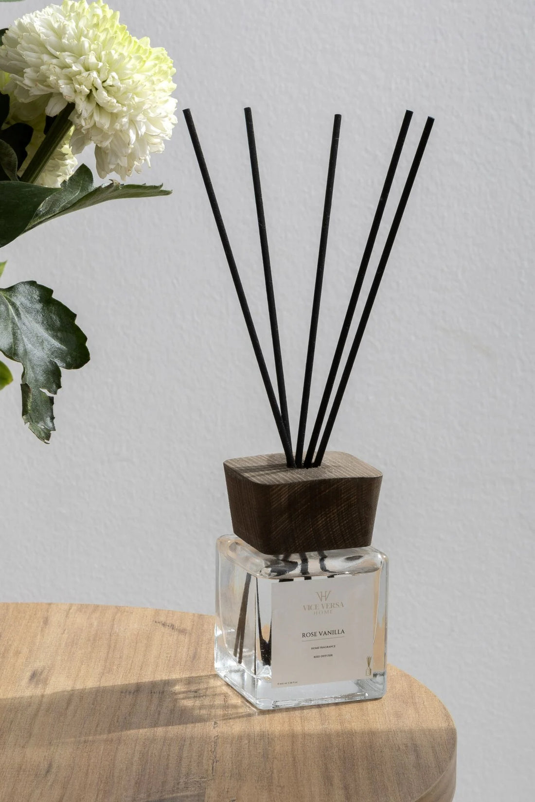Dekoratif Ahşap Kapaklı Çubuklu Oda Kokusu - ROSE VANILLA (100 ml)
