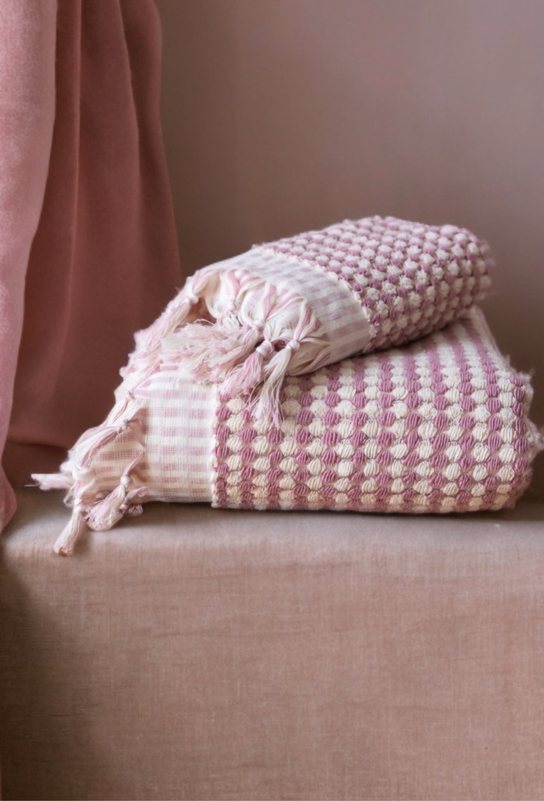 Kara Tezgâh El Dokuma Bubble El Yüz Havlusu