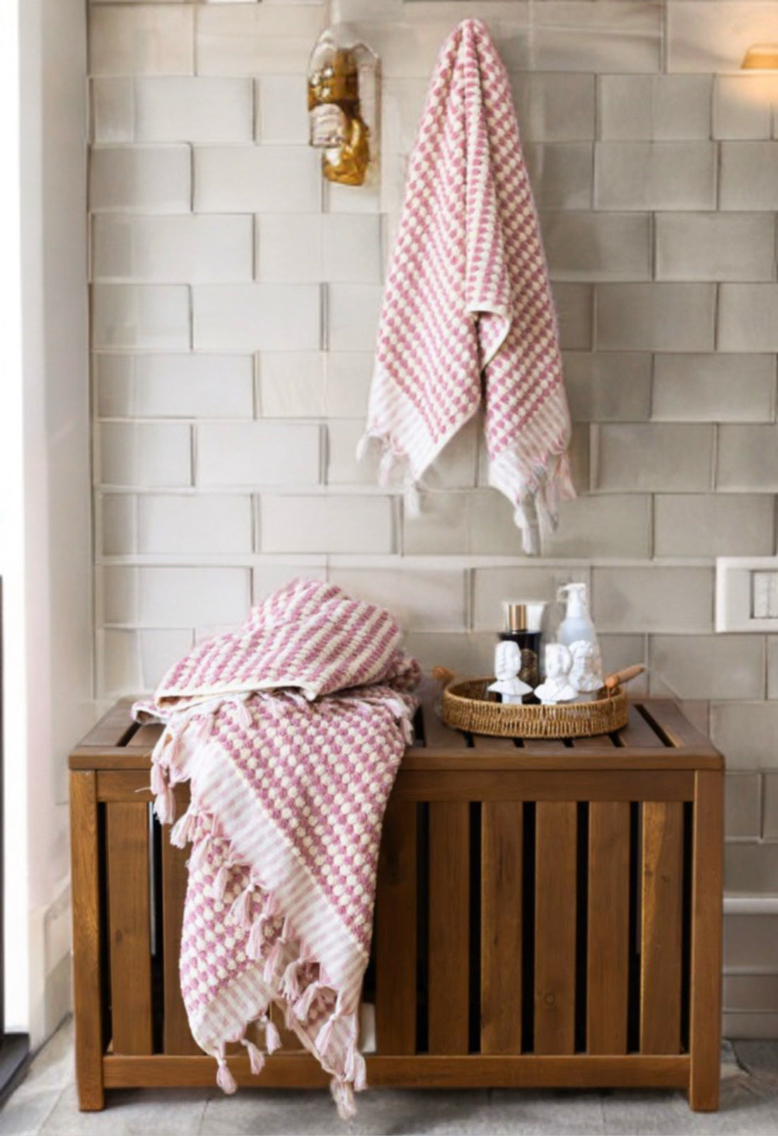 Kara Tezgâh El Dokuma Bubble Banyo Havlusu