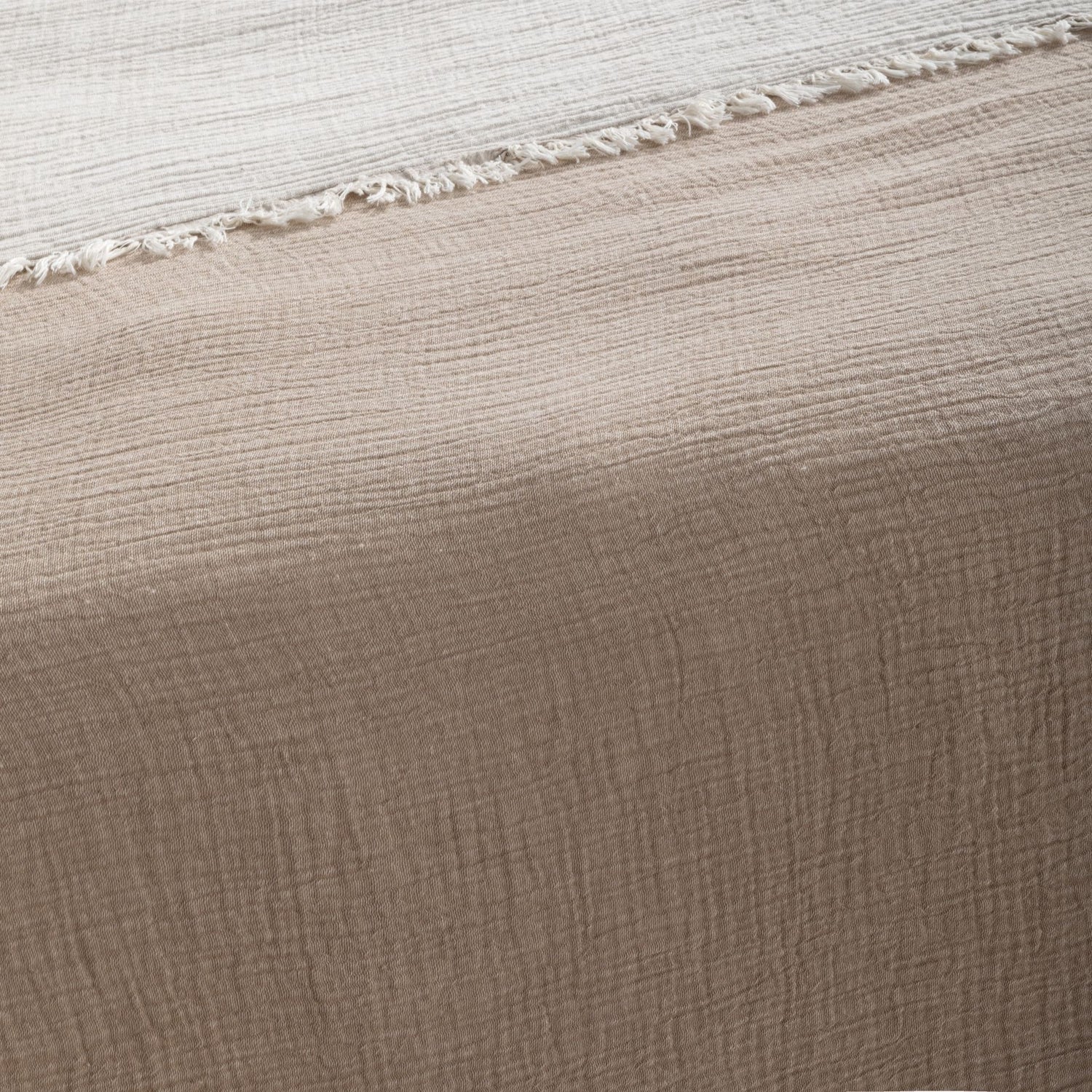 Kombin Müslin Pike Takımı – Açık Kahve / Beyaz