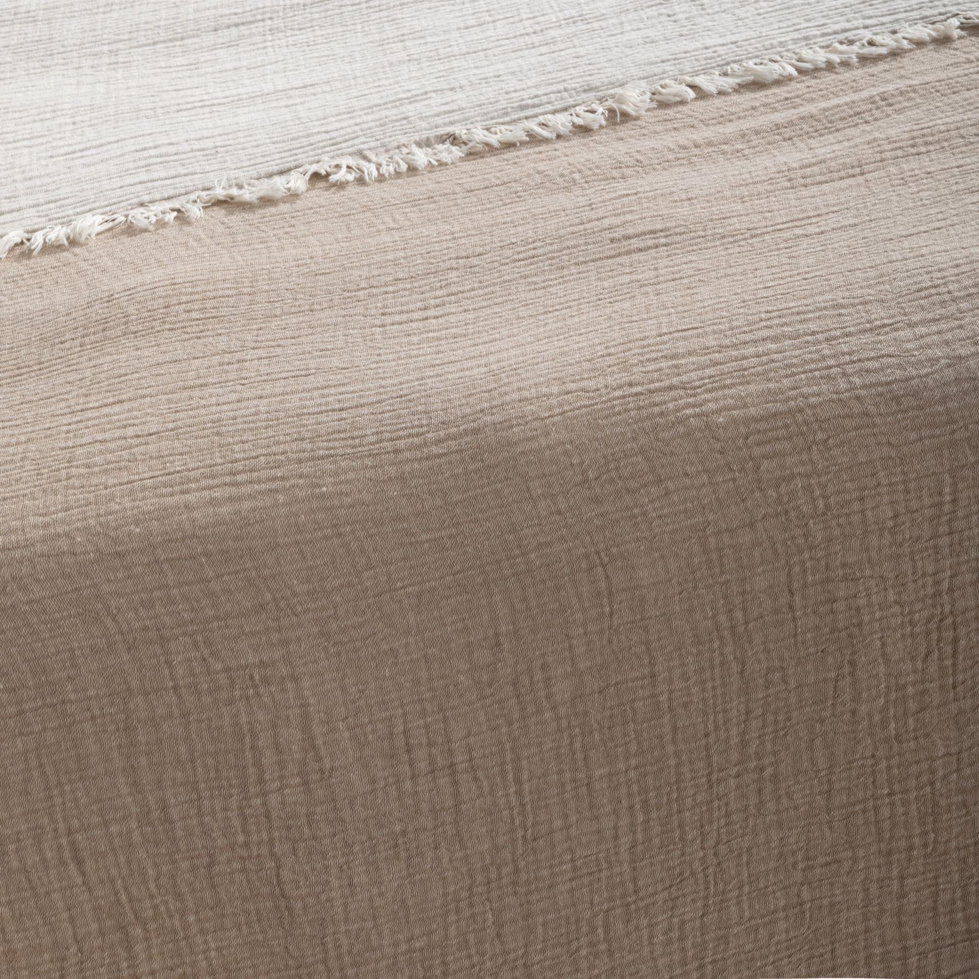 Kombin Müslin Pike Takımı – Açık Kahve / Beyaz