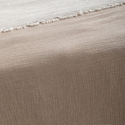 Kombin Müslin Pike Takımı – Açık Kahve / Beyaz