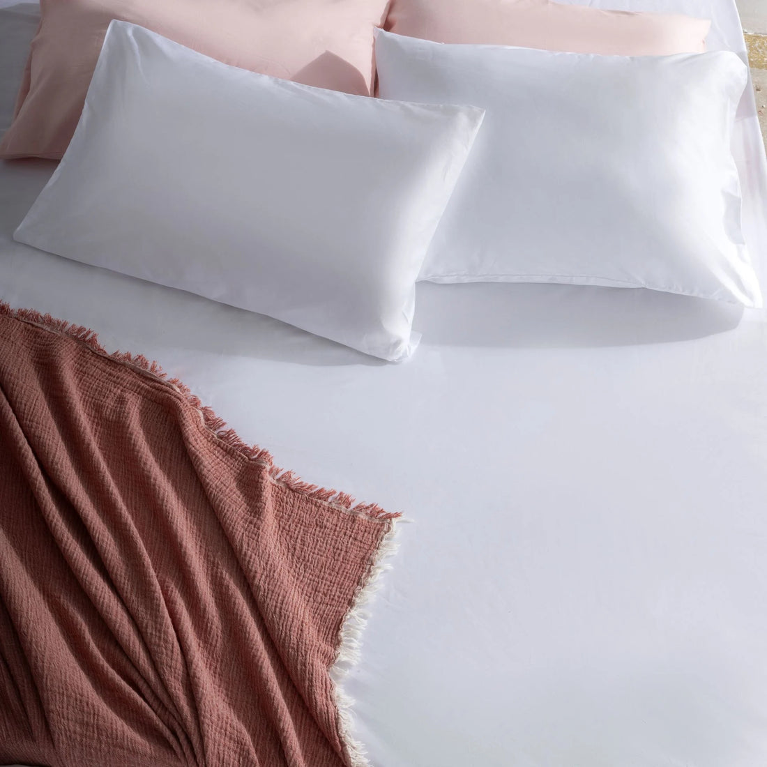 Kombin Müslin Pike Takımı – Terracota / Beyaz