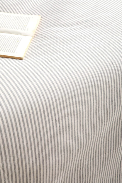 İplik Boya Dar Çizgili Poplin Nevresim Takımı