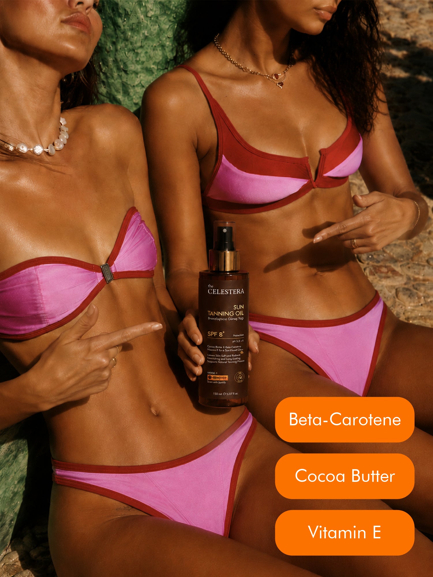 The Celestera Bronzlaştırıcı Güneş Yağı SPF 8+ 150 ml (Kakao Yağı &amp; Beta-Karoten)