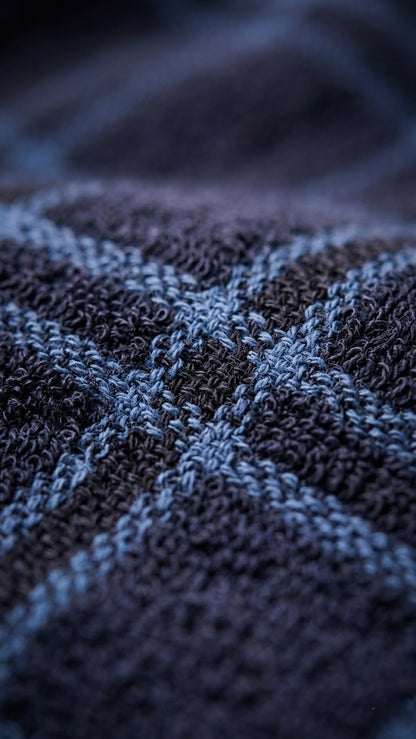 Ekose Desenli Organik Pamuk Erkek Bornoz