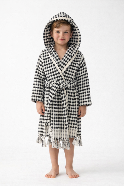 Kara Tezgah Çocuk Bornozu