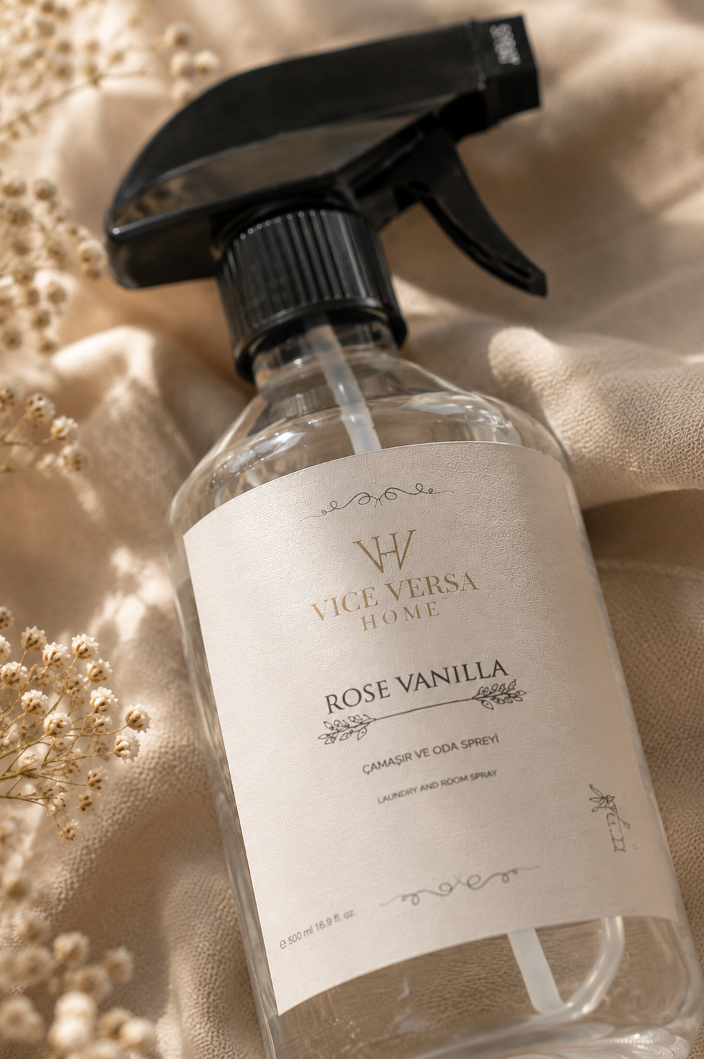 Sprey Oda ve Çamaşır Kokusu - ROSE VANILLA  (500 ml)