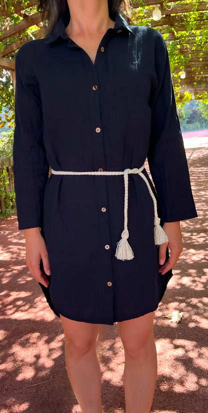 Yakalı Müslin Elbise