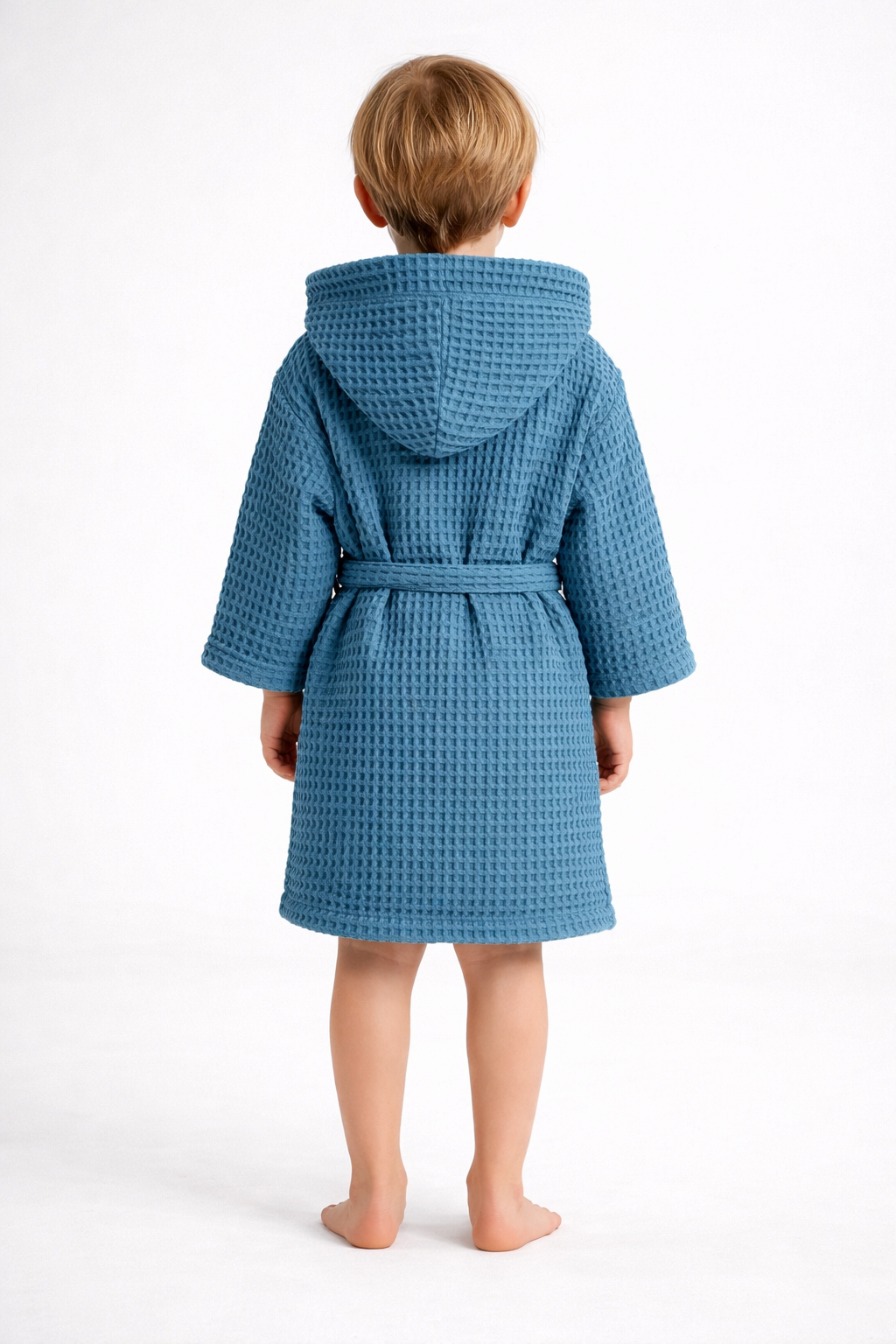 Waffle Dokuma Çocuk Bornozu