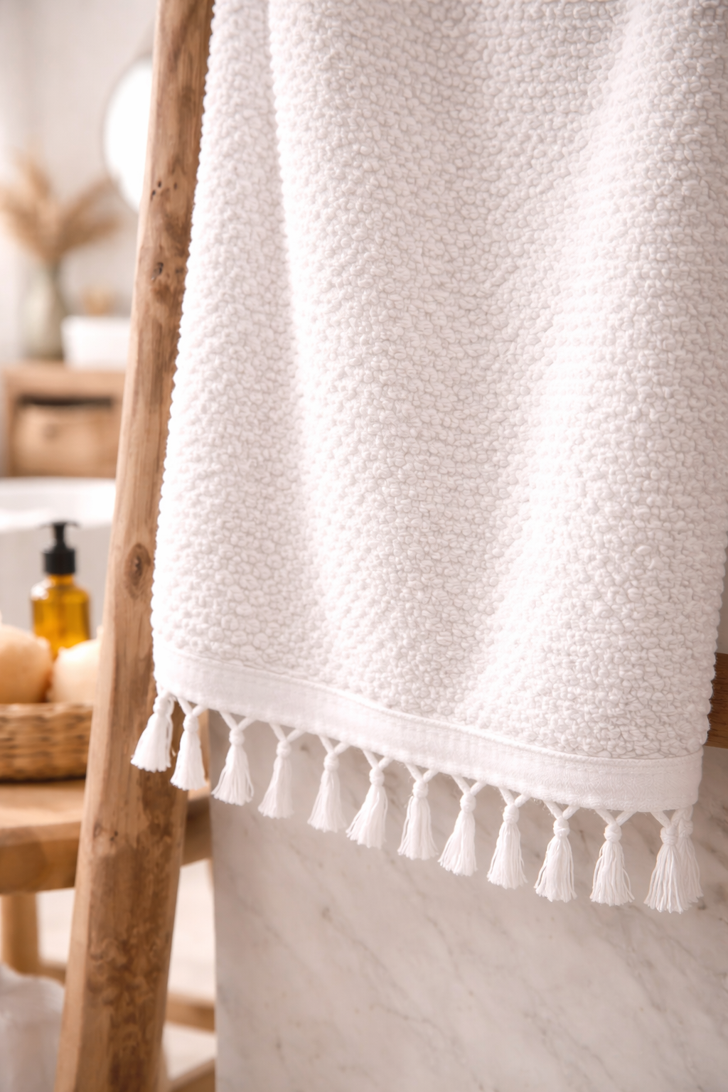 Kara Tezgâh El Dokuma Bubble Banyo Havlusu