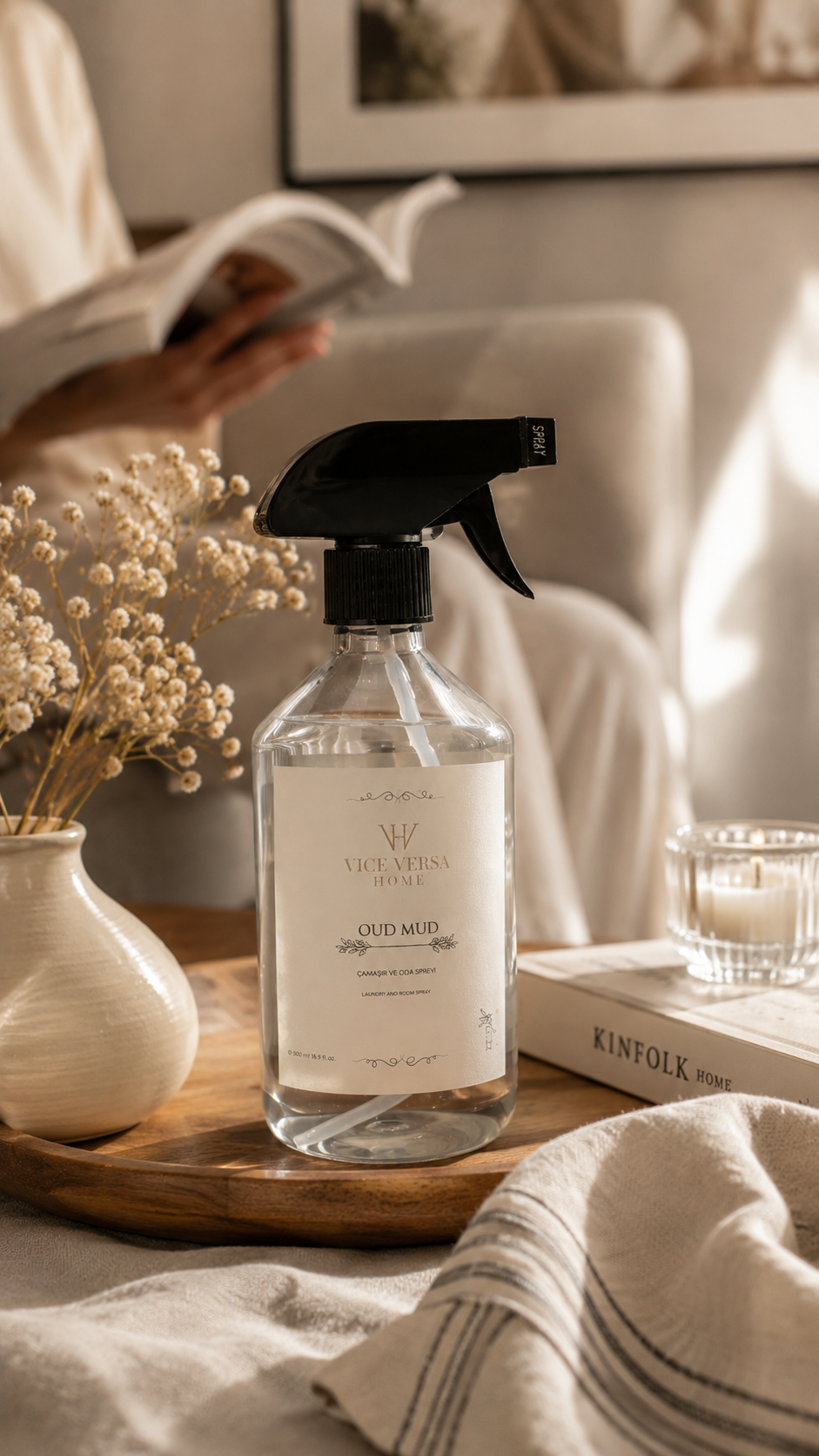 Sprey Oda ve Çamaşır Kokusu - OUD MUD  (500 ml)