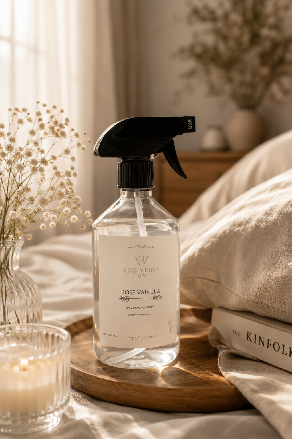 Sprey Oda ve Çamaşır Kokusu - ROSE VANILLA  (500 ml)