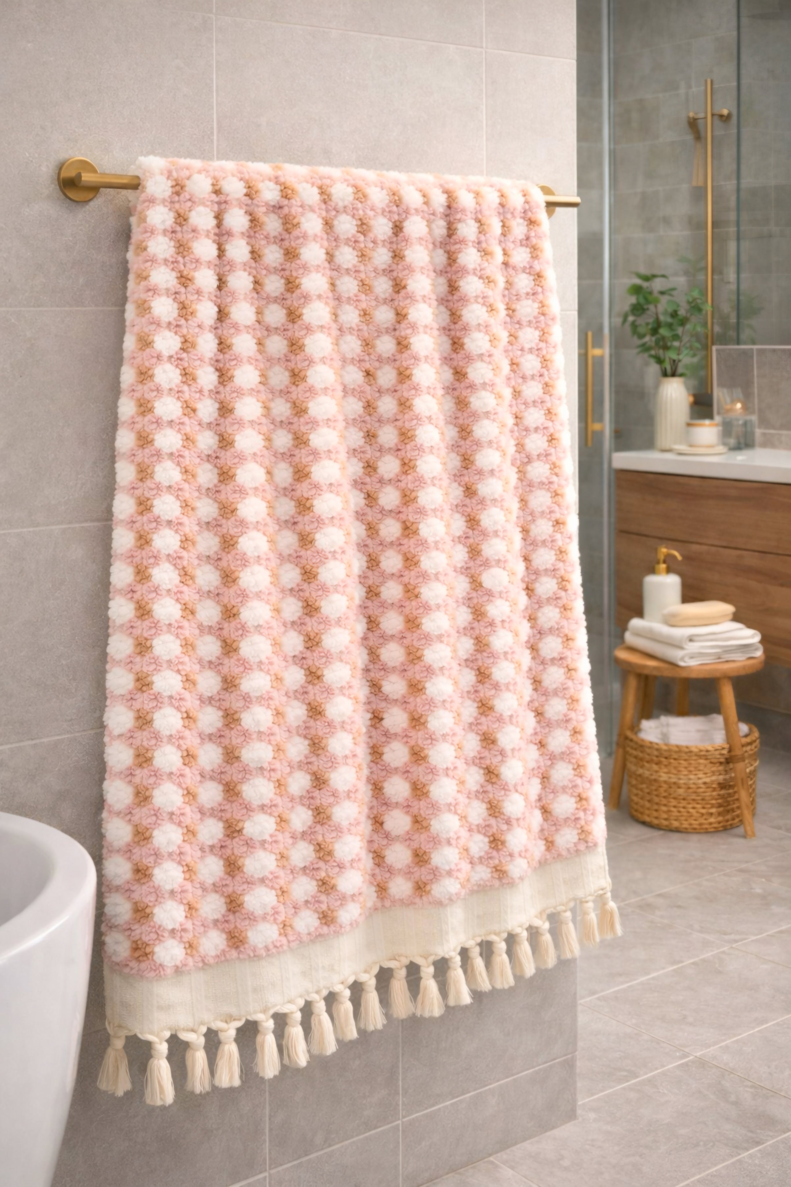 Kara Tezgâh El Dokuma Bubble Havlu Seti